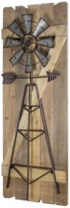 American Art Decor Windmill Arrow Wood Hanging Wall Decor