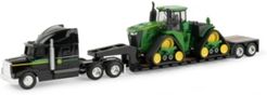 John Deere 1/64 Scale 9570Rx Scraper Special with Semi and Lowboy Trailer