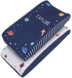 Space Theme Photo-Op Changing Pad Cover 2-Pack Bedding