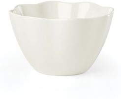 Petal Lane White Soup/Cereal Bowl ruffle