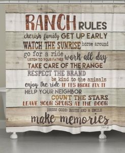 Rustic Ranch Rules Shower Curtain Bedding