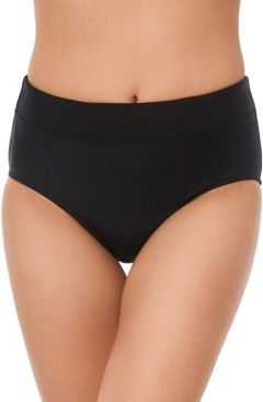 Solid Zip-Pocket Bikini Bottoms Women's Swimsuit