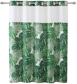 Palm Leaf Shower Curtain with Peva Liner Bedding