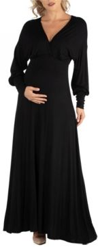 Formal Long Sleeve Maternity Maxi Dress