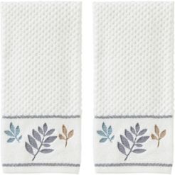 Pencil Leaves 2-Pc. Hand Towel Set Bedding