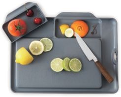 Nonslip Cutting Board and Serving Tray with Removable Compartments