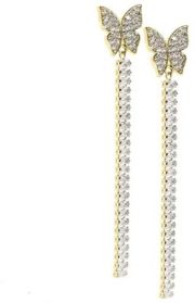 Bx Glow Crystal Linear Earrings with Signature Butterfly