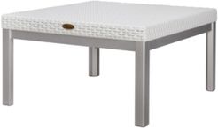 Russ Rattan Coffee Table with Aluminum Legs