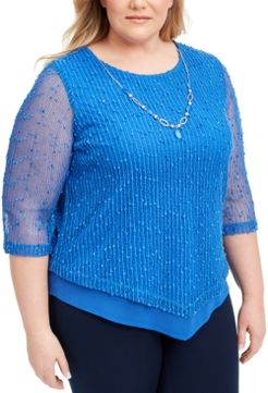 Plus Size Sea You There Mesh Top