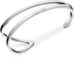 Double Bar Cuff Bracelet in Stainless Steel