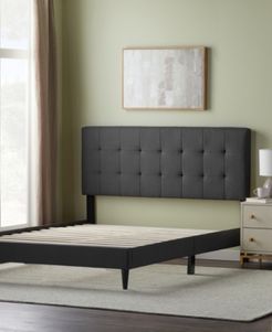 by Lucid Upholstered Platform Bed Frame with Square Tufted Headboard, California King