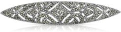 2028 Marcasite Color Deco Bar Brooch Pin