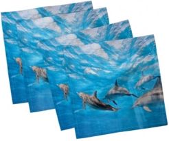 Dolphin Set of 4 Napkins, 18" x 18"