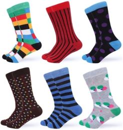 Funky Colorful Dress Socks Pack of 6