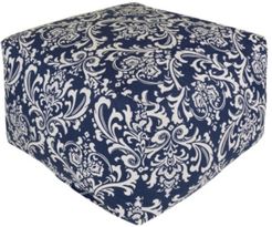 French Quarter Ottoman Square Pouf with Removable Cover 27" x 17"