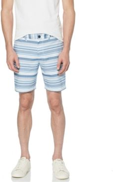 Horizontal Stripe Slim Fit 8" Short