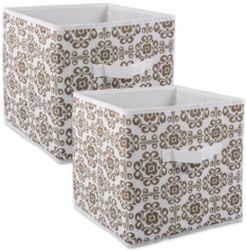 Non-woven Polyester Cube Scroll Square Set of 2