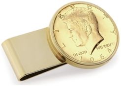 Gold-Layered Jfk 1964 First Year of Issue Half Dollar Stainless Steel Coin Money Clip