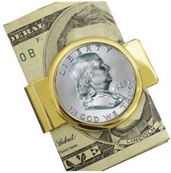 Franklin Silver Half Dollar Coin Money Clip