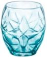 Oriente Double Old Fashioned 17 oz. Cool Blue Glasses Set of 6