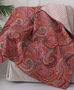 Spruce Paisley Reversible Quilted Throw