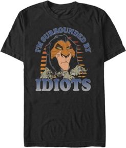 Disney The Lion King Scar Surrounded by Idiots Sunset Poster Short Sleeve T-shirt