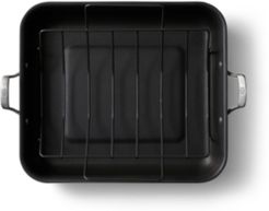 Premier Hard-Anodized Nonstick 16-Inch Roaster with Rack, Black