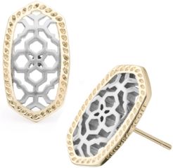 Openwork Oval Stud Earrings