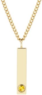 14K Gold Plated Reese Birthstone Pendant Necklace