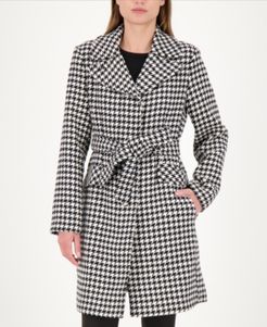 Gingham Belted Wrap Coat, Created for Macy's