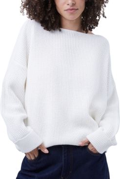 Millie Mozart Cotton Waffle-Knit Sweater