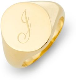 Claire Initial Signet Gold-Plated Ring