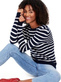Striped Cashmere Crewneck Sweater, Created for Macy's