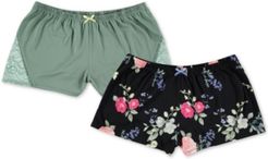 Floral by Flora Nikrooz 2-Pk. Knit Pajama Shorts