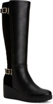 Memory Foam Wide-Calf Sannaa Boots, Created for Macys Women's Shoes