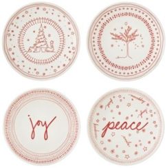 Crafted By Royal Doulton Holiday Accent Plate 6" Set/4