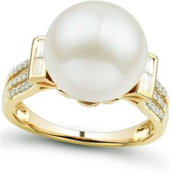 Cultured Ming Pearl (12mm) & Diamond (1/5 ct. tw.) Ring in 14k Gold