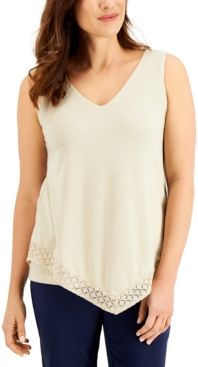 Lace-Trimmed Tank Top, Created for Macy's