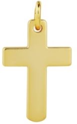 Gold Flash-Plated Cross Charm