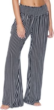 Juniors' Beach Day Striped Cover-Up Pants Women's Swimsuit