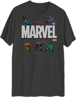 Marvel Action Logo Men's Short Sleeve Graphic T-shirt