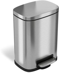 5 L / 1.32 Gal Premium Stainless Steel Step Trash Can