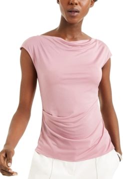Cowl-Neck Peplum Blouse, Created for Macy's