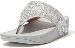 Olive Glitter Mix Toe-Post Sandals Women's Shoes