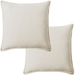 Washed Linen Square Pillow, 20" x 20" - Set of 2
