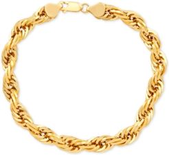 Rope Link Chain Bracelet in 10k Gold