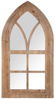 40.16"H Gothic styled Window Frame Wall Mirror Decor
