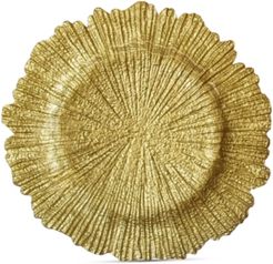 Jay Import American Atelier Glass Gold-Tone Reef Charger Plate