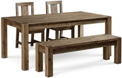 Canyon 4 Piece Dining Set, Created for Macy's, (72" Table, 2 Side Chairs and Bench)
