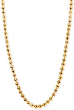 Beaded 18" Chain Necklace in 14k Gold